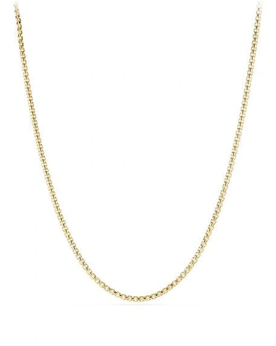 David Yurman Men's Box Chain Necklace In Brushed 18k Yellow Gold