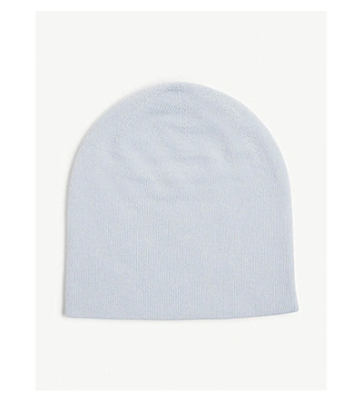 Johnstons Reversible Cashmere Beanie In Silver/blush