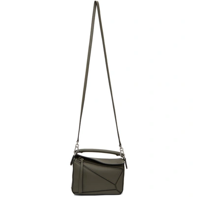 Loewe Khaki Mini Puzzle Bag In 4160 Khaki