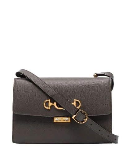 Gucci Grey Small Zumi Leather Shoulder Bag