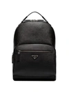 Prada Front Pocket Backpack In Black