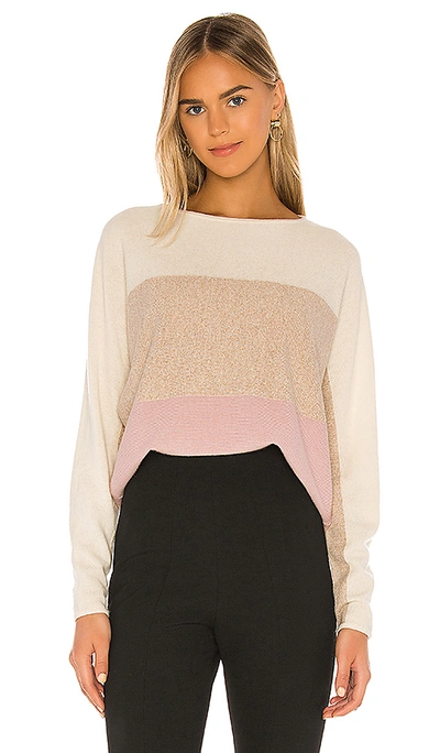 Swtr Colorblock Dolman Sweater In Ivory Combo