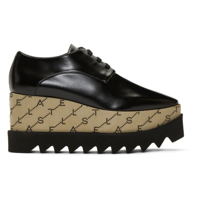 Stella Mccartney Monogram Elyse Shoes In Black,beige