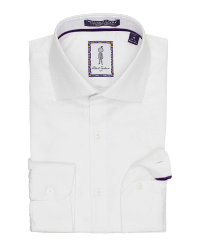 Robert Graham Roscoe Jacquard Regular Fit Dress Shirt In White