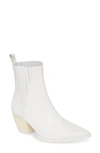 Matisse Elevation Bootie In White Leather