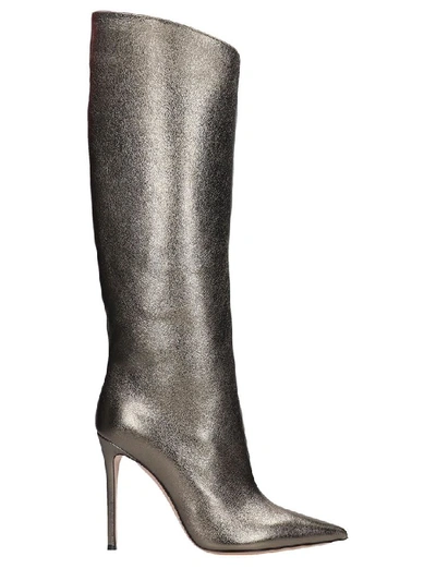 Lerre High Heels Boots In Silver Leather