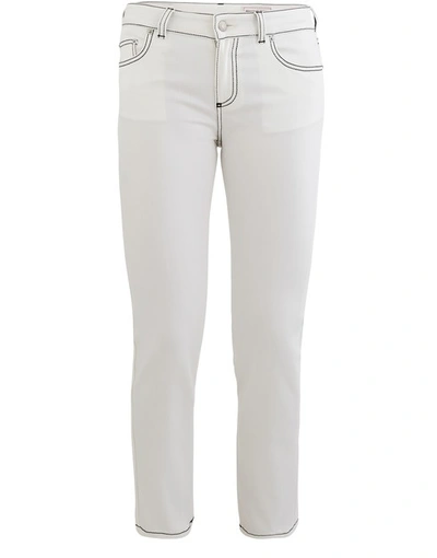 Alexander Mcqueen Straight Jeans In Chalk