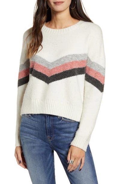 Rails Aura Chevron Wool Sweater In Ivory Chevron Stripe