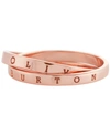 Olivia Burton Classic Double Statement Ring In Rose Gold