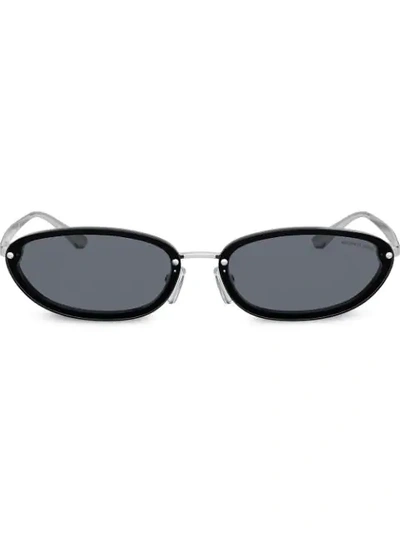 Michael Kors Miramar Oval Frame Sunglasses In Dark Grey Solid