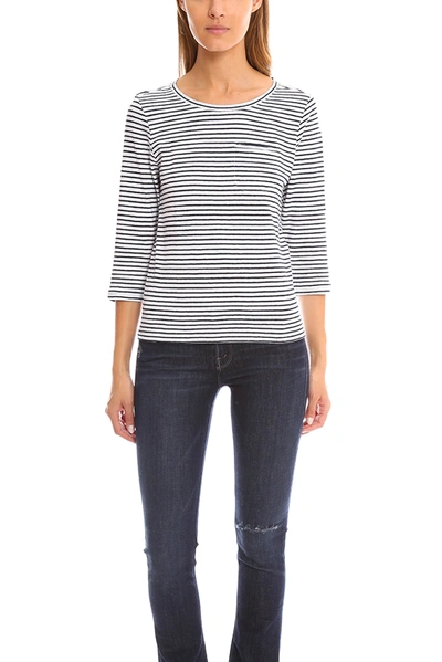 A.p.c. Sybille Striped Jersey Long-sleeve T-shirt In Iak Dark Navy