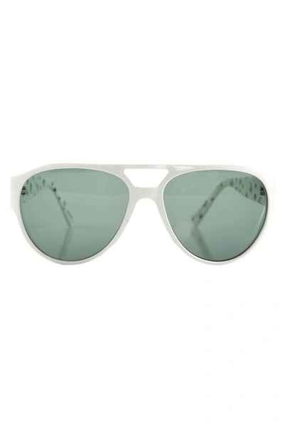 Lucien Pellat-finet Leaf Sunglasses In White