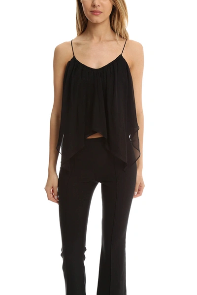 Elizabeth And James Silk Top In Black