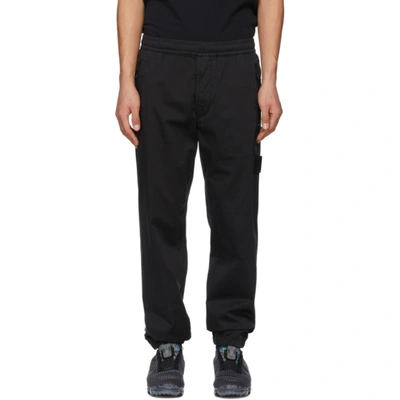 Stone Island Logo-patch Slim-fit Track Pants In Black