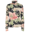 Zimmermann Espionage Printed Top In Black Peony