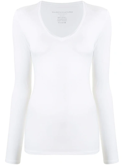 Majestic Longsleeved T-shirt In White