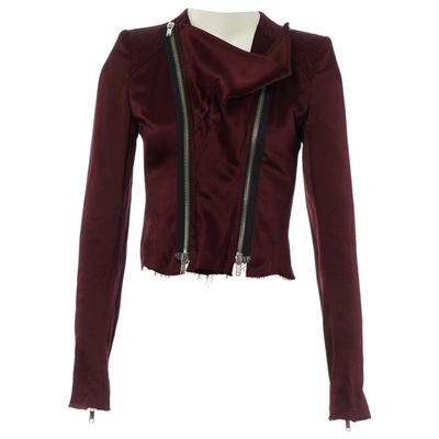 Pre-owned Haider Ackermann Short Waistcoat In Burgundy