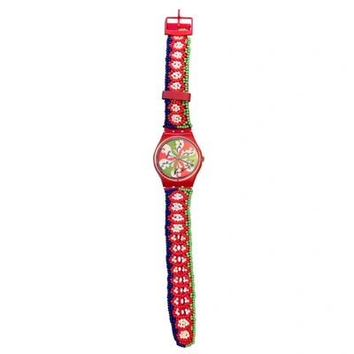 Pre-owned Swatch Watch In Red