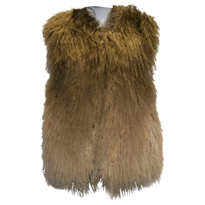 Pre-owned Matthew Williamson Camel Shearling Jacket