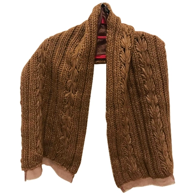 Pre-owned Alessandro Dell'acqua Wool Scarf In Camel