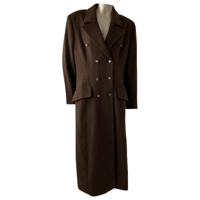 Pre-owned Valentino Cashmere Coat In Brown