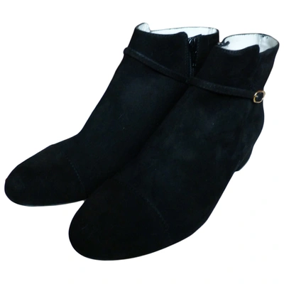 Pre-owned Mellow Yellow Leather Ankle Boots In Black