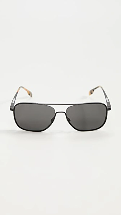 Burberry Falcon Sunglasses In Matte Black/grey