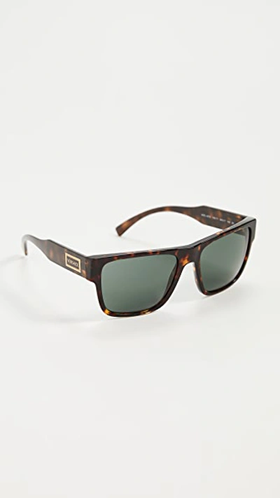 Versace 0ve4379 Sunglasses In Havana/green