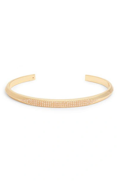 Kate Spade Pave Cuff Bracelet In Clear/ Gold