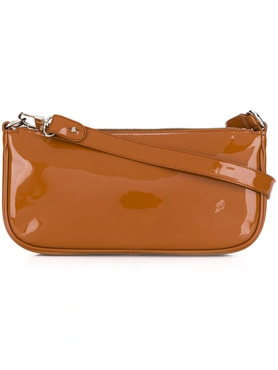 By Far Rachel Patent Leather Shoulder Bag In Nutella