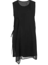 Y's Draped Top In Black