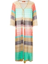 Missoni Long-sleeve Open-front Chevron Cover-up In Multi
