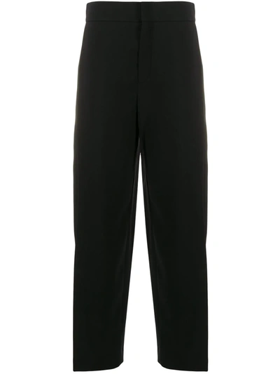 Chloé Wide-leg Cropped Trousers In Black