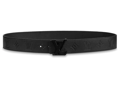 Pre-owned Louis Vuitton Shape Belt Monogram Shadow 40 Mm Black, ModeSens