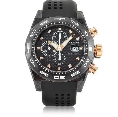 Locman Montres Homme Stealth 300mt - Montre Chronographe Homme En Fibre De Carbone Et Titane In Noir