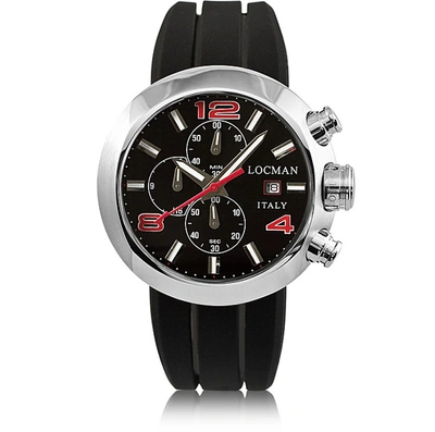 Locman Montres Homme Change - Montre Homme Ronde En Acier Inoxydable Avec Trois Bracelets Interchangeables In Noir