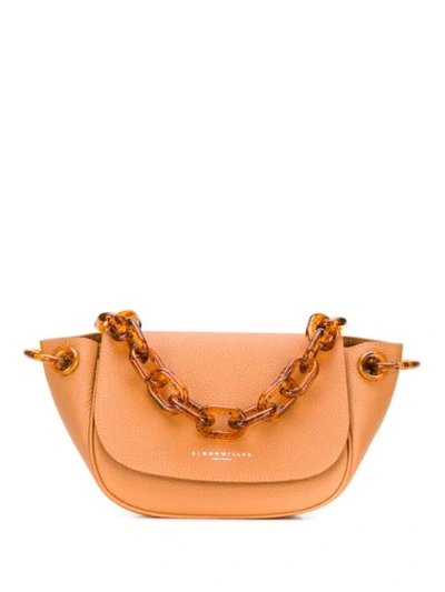 Simon Miller Bend Textured-leather Shoulder Bag In Brown