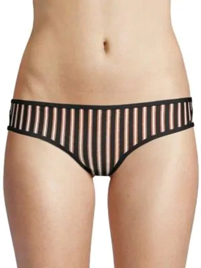 L*space Horizon Stripe Rachel Classic Bikini Bottom In Black