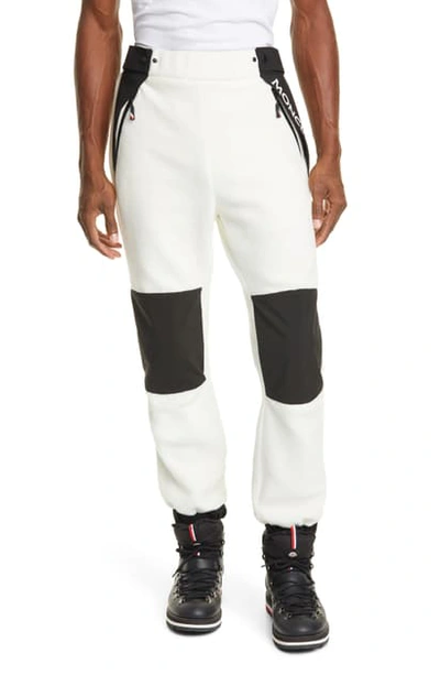 Moncler Men's Grenoble Colorblock Knit Pants In Natural