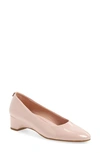 Taryn Rose Babs Soft Patent Leather Demi-wedge Comfort Pumps In Cameo Patent Leather