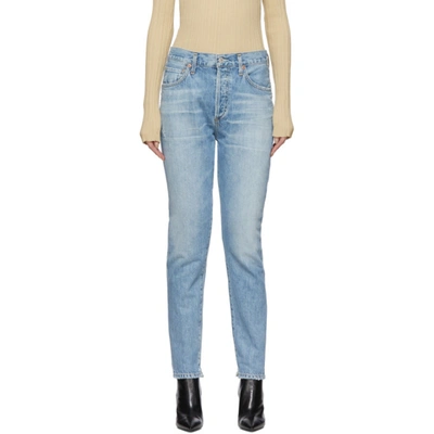 Citizens Of Humanity Blue Liya Classic Fit Jeans In Soundtrack