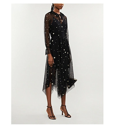 short sleeve metallic dress Sail to Sable NAVY Metallic Tweed Short Sleeve Shift Dress NAVY / L / H2522