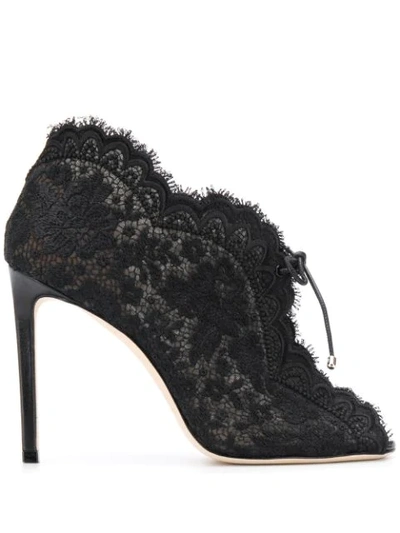 Jimmy Choo Kaiana Floral Lace Pumps In Black