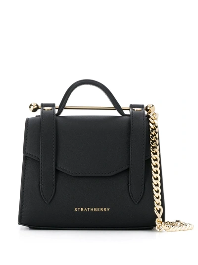 Strathberry Women's Micro Allegro Leather Satchel In Black