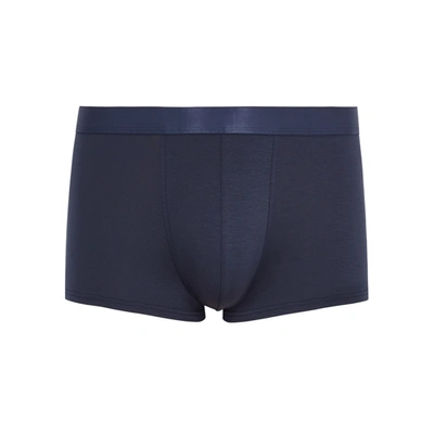 Cdlp Navy Stretch-lyocell Boxer Trunks In Blue