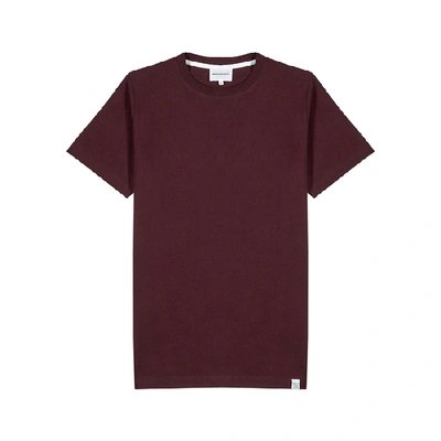 Norse Projects Niels Burgundy Cotton T-shirt