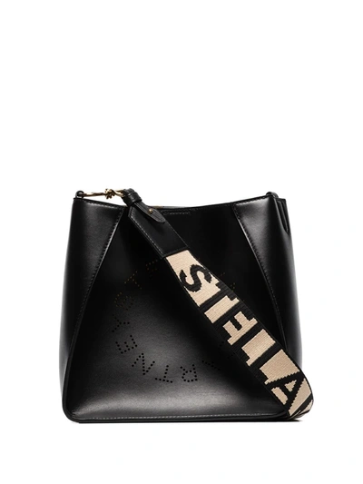 Stella Mccartney Black Stella Logo Crossbody Bag