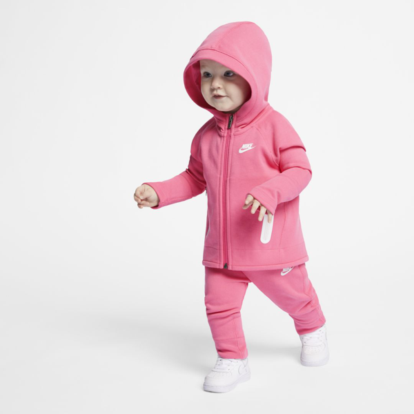 Nike Sportswear Tech Fleece Baby (12-24m) Hoodie And Pants Set In Pink ...