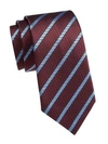 Ermenegildo Zegna Men's Silk Textured Stripe Tie In Amethyst