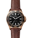 Shinola Men's The Bronze Monster Automatic 43mm Watch Gift Set In Black/brown